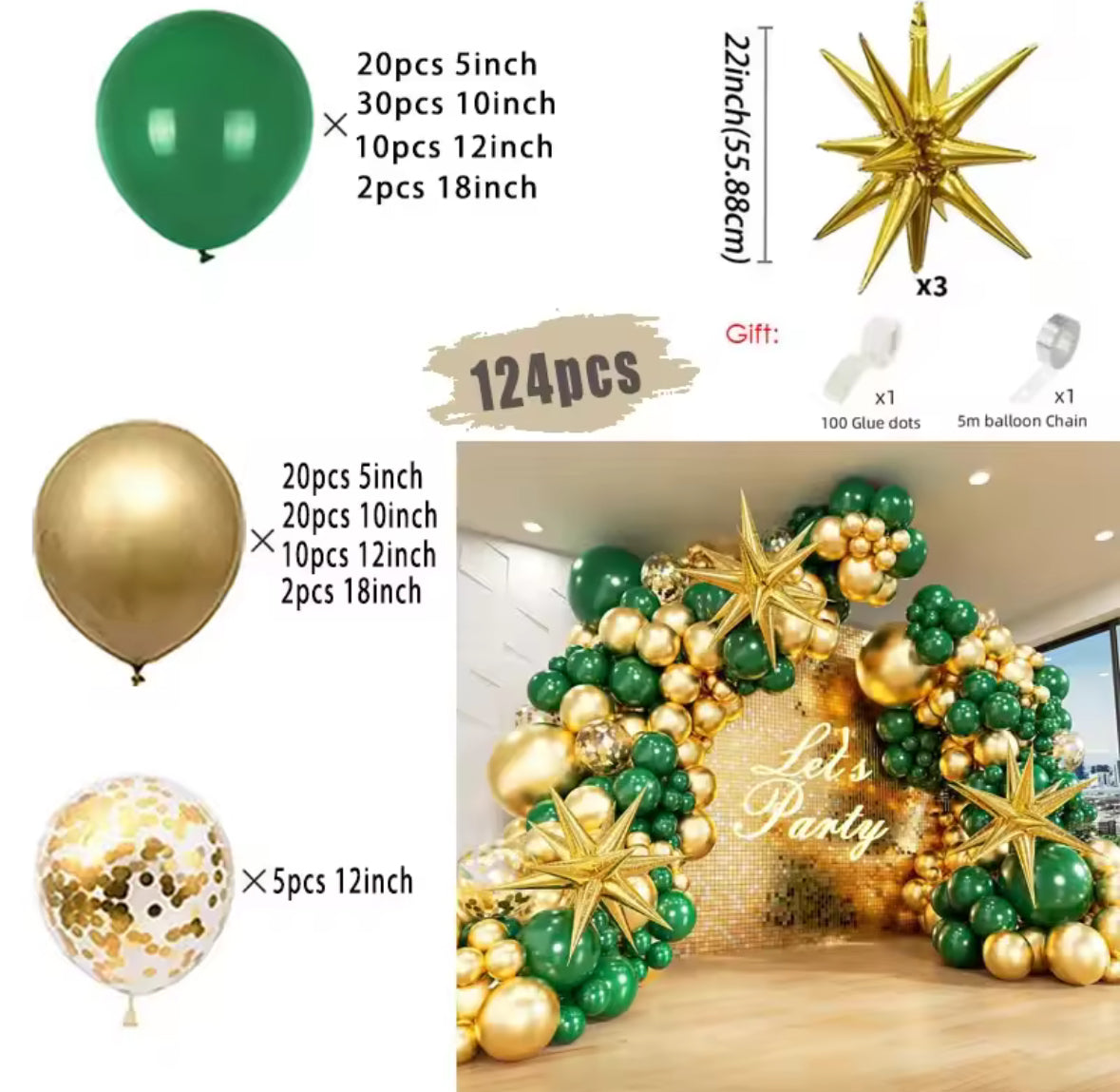Arche de ballons pour anniversaire et mariages