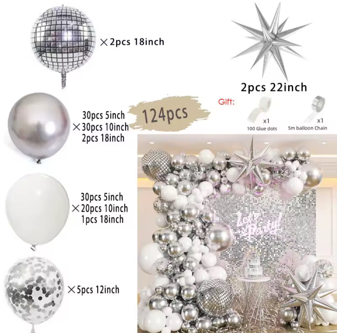 Arche de ballons pour anniversaire et mariages