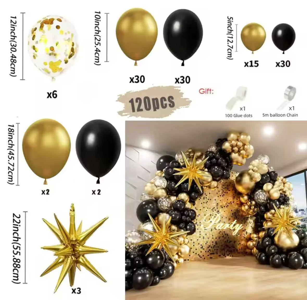 Arche de ballons pour anniversaire et mariages