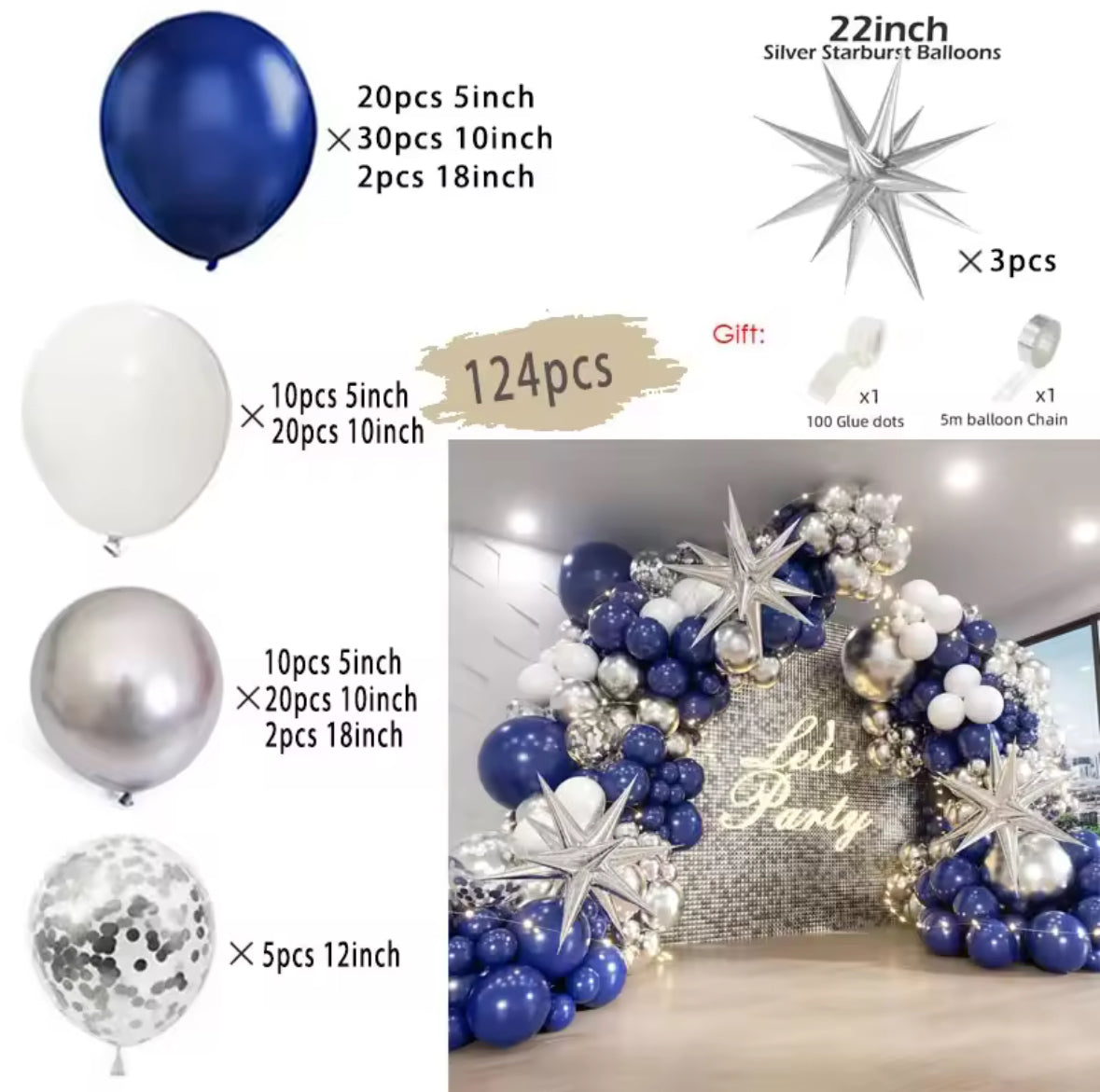 Arche de ballons pour anniversaire et mariages